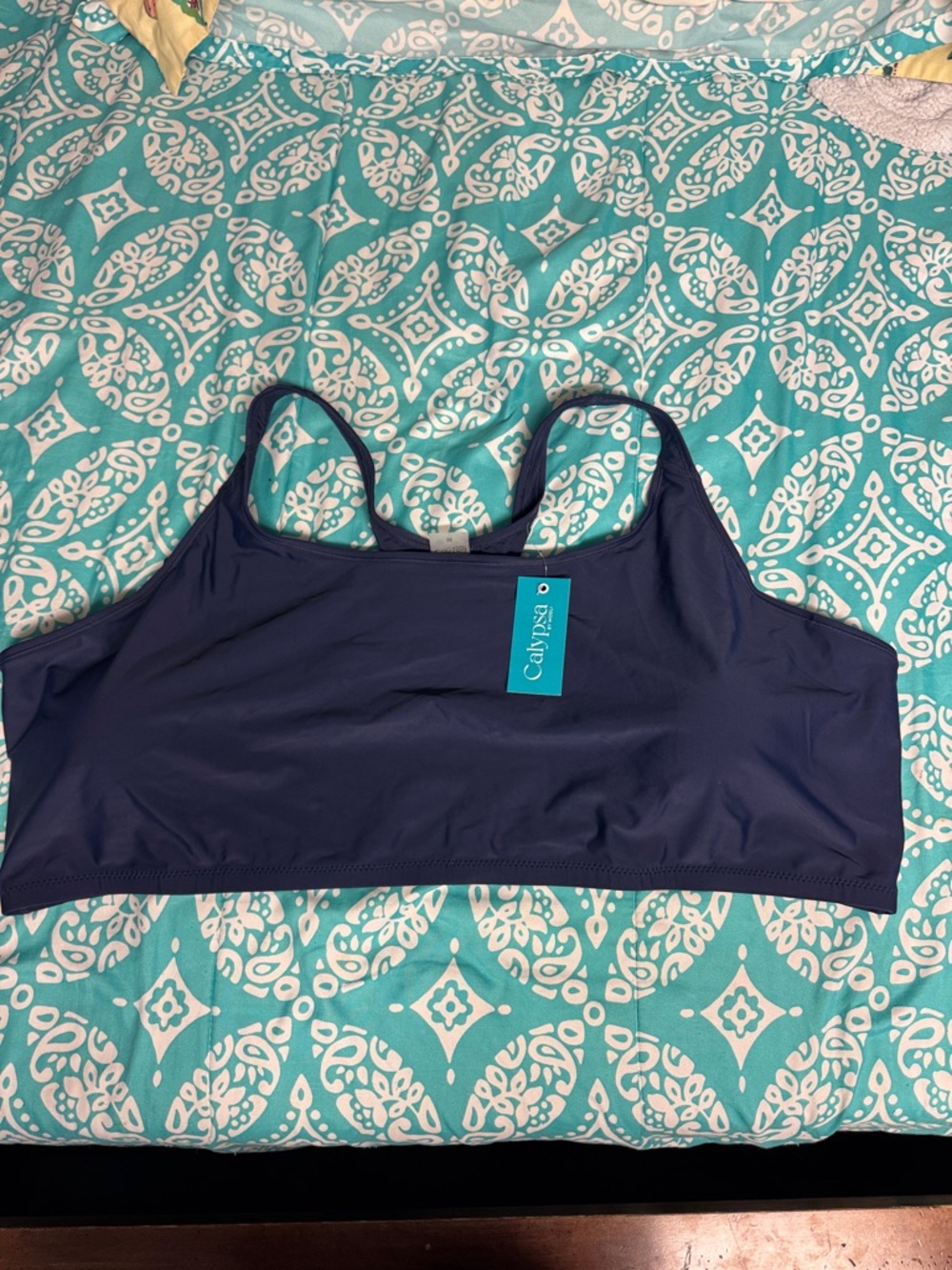Calypso Navy Blue Swim Bikini Top - Comfortable Support